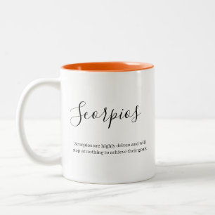 "Personalised Scorpios Zodiac sign and quality Mag Two-Tone Coffee Mug
