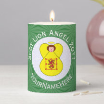 Personalised Scot Lion Angel Christmas Flag