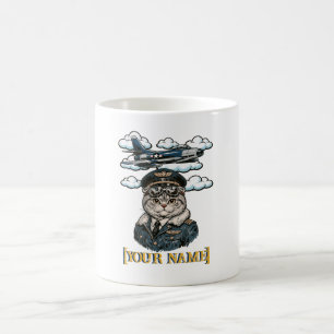 Personalised Scottish Fold Cat Pilot Mug Custom