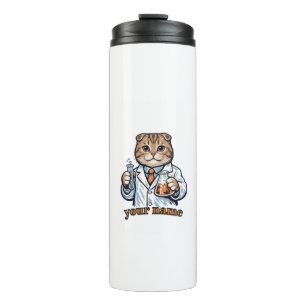Personalised Scottish Fold Cat Scientist Mug Cus