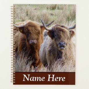 Personalised Scottish Highland Cows Planner