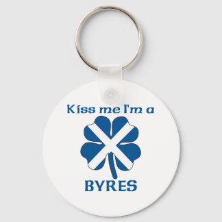 Personalised Scottish Kiss Me I'm Byres Key Ring