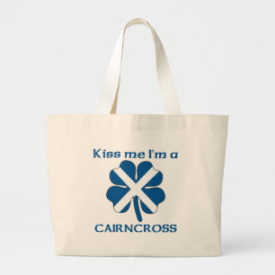 Personalised Scottish Kiss Me I'm Cairncross Large Tote Bag