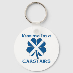 Personalised Scottish Kiss Me I'm Carstairs Key Ring