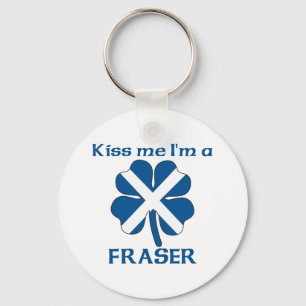Personalised Scottish Kiss Me I'm Fraser Key Ring