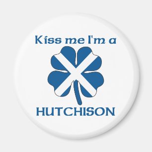 Personalised Scottish Kiss Me I'm Hutchison Magnet