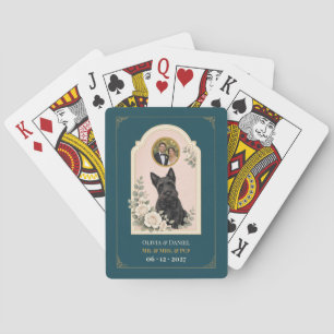 Personalised Scottish Terrier Wedding Favour Photo Playing Cards