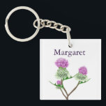 Personalised Scottish Thistle Key Ring<br><div class="desc">Personalise this bonnie wee Scottish thistle keychain with your own name. Ideal for any ex-pat as a wee reminder of home!</div>