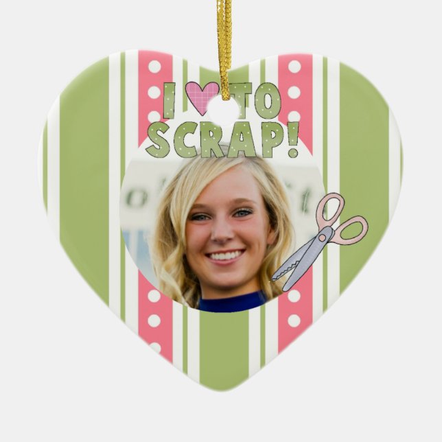 Personalised Scrapbooking Photo Ornament (Front)