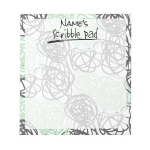 Personalised Scribble Pad (Mint/Charcoal)