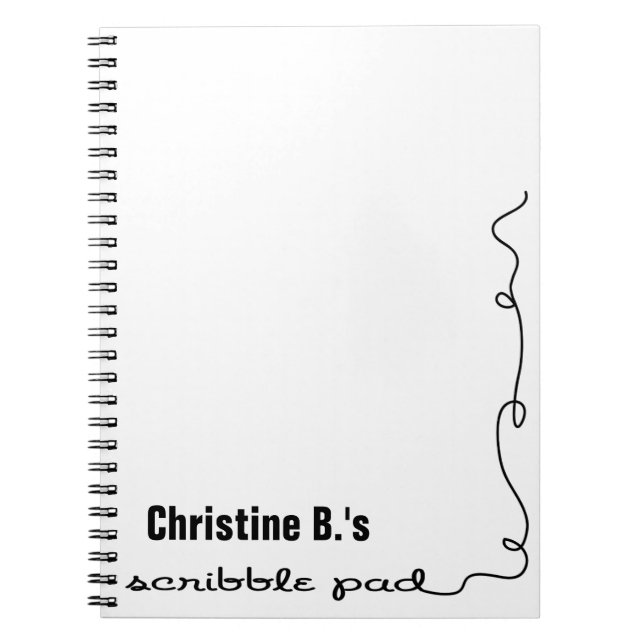 Personalised Scribble Pad Notebook (Front)