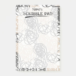 Personalised Scribble Pad (Tan/Charcoal) Post-it Notes