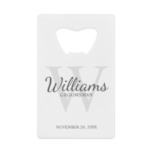 Personalised Script Groomsmen's Name and Monogram