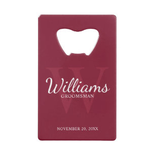 Personalised Script Groomsmen's Name and Monogram