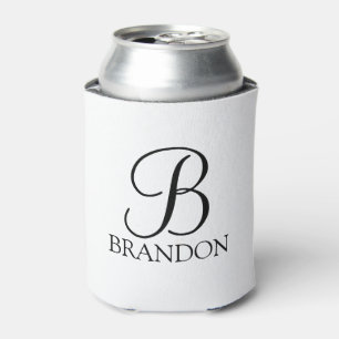 Personalised Script Monogram and Name Can Cooler