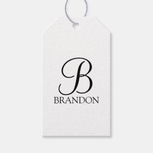 Personalised Script Monogram and Name Gift Tags