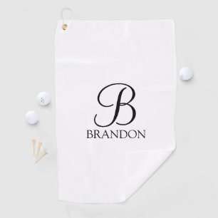 Personalised Script Monogram and Name Golf Towel