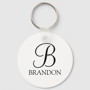 Personalised Script Monogram and Name Keychain