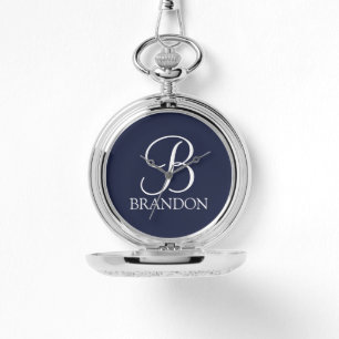 Personalised Script Monogram and Name Keychain Watch