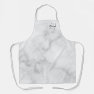 Personalised Script Monogram and Name Marble Apron