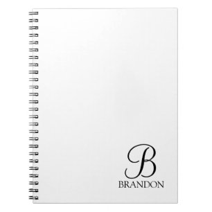 Personalised Script Monogram and Name Notebook