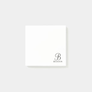 Personalised Script Monogram and Name Notepad