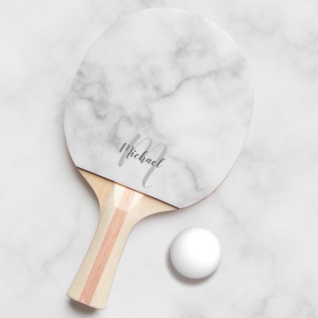 Personalised Script Monogram and Name Ping Pong Paddle (Creator Uploaded)
