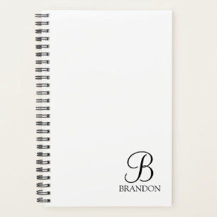 Personalised Script Monogram and Name Planner