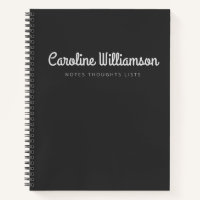 Personalised Script Name Modern Black and White