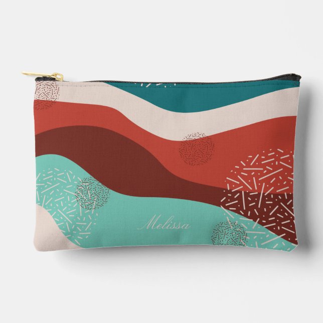 Personalised Script Retro Accessory Pouch (Front)