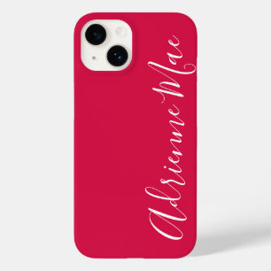 Personalised Script Rose Red Case-Mate iPhone 14 Case
