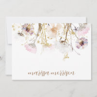 Personalised Script Signature Wildflower 