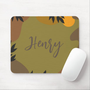 Personalised script Soldier colours Abstract green Mouse Pad