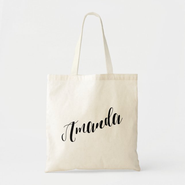 Personalised Script Tote Bag- Amanda Bag (Front)
