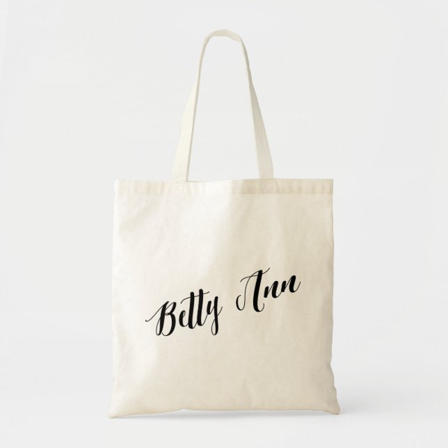 Personalised Script Tote Bag- Betty Ann Bag (Front)