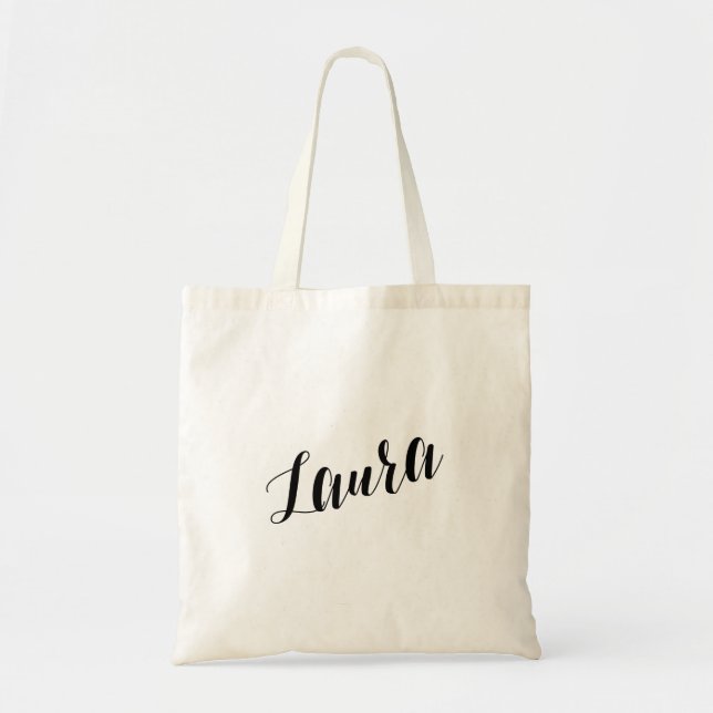 Personalised Script Tote Bag- Laura (Front)