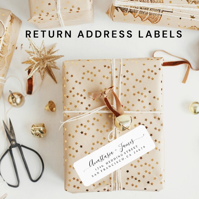  Personalised  script wedding Return address  Label (Creator Uploaded)