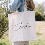 Personalised Script Wedding Welcome Tote Bag<br><div class="desc">Click “Personalise this template” will allow you to customise further. You can change the wreath colour. You can change the font size, font colour and more! Be sure to check out 1000 matching items in our shop. welcome bag, wedding welcome bag, hotel guest bag, floral wreath, botanical, foliage, bride and...</div>