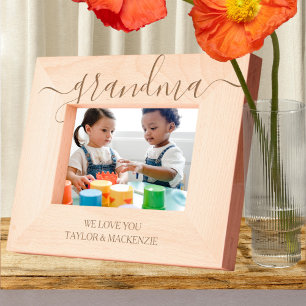 Personalised Scroll Typography Etched Frames