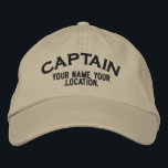 Personalised Sea Captain Hat<br><div class="desc">A personalised nautical anchor captain embroidery design on a fine casual embroidered baseball cap. A one of a kind fashion statement sure to make an impression on, or off the boat. Here's a selection of fine custom casual embroidered baseball caps; in a nautical style, you can easily personalise to make...</div>