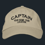 Personalised Sea Captain Hat<br><div class="desc">A personalised nautical anchor captain embroidery design on a fine casual embroidered baseball cap. A one of a kind fashion statement sure to make an impression on, or off the boat. Here's a selection of fine custom casual embroidered baseball caps; in a nautical style, you can easily personalise to make...</div>