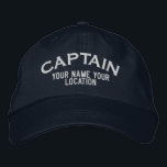 Personalised Sea Captain Hat<br><div class="desc">A personalised nautical anchor captain embroidery design on a fine casual embroidered baseball cap. A one of a kind fashion statement sure to make an impression on, or off the boat. Here's a selection of fine custom casual embroidered baseball caps; in a nautical style, you can easily personalise to make...</div>