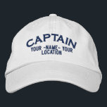 Personalised Sea Captain Hat<br><div class="desc">A personalised nautical anchor captain embroidery design on a fine casual embroidered baseball cap. A one of a kind fashion statement sure to make an impression on, or off the boat. Here's a selection of fine custom casual embroidered baseball caps; in a nautical style, you can easily personalise to make...</div>