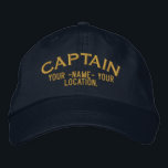 Personalised Sea Captain Hat<br><div class="desc">A personalised nautical anchor captain embroidery design on a fine casual embroidered baseball cap. A one of a kind fashion statement sure to make an impression on, or off the boat. Here's a selection of fine custom casual embroidered baseball caps; in a nautical style, you can easily personalise to make...</div>