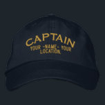 Personalised Sea Captain Hat<br><div class="desc">A personalised nautical anchor captain embroidery design on a fine casual embroidered baseball cap. A one of a kind fashion statement sure to make an impression on, or off the boat. Here's a selection of fine custom casual embroidered baseball caps; in a nautical style, you can easily personalise to make...</div>