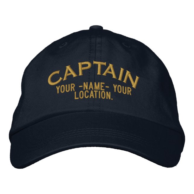 Personalised Sea Captain Hat (Front)
