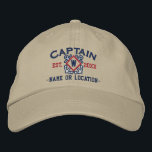 Personalised Sea Captain Nautical Monogram & more Embroidered Hat<br><div class="desc">A classic crossed anchors nautical style with a monogram applique,  a custom personalised embroidered cap for a captain of special occasions. 
 
 


 
Use the "Ask this Designer" link to contact us with your special design requests or for some assistance with any of your customisation needs.</div>