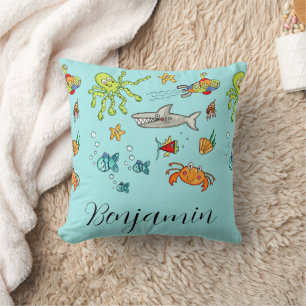 Personalised Sea Life Marine Under the Sea Cushion
