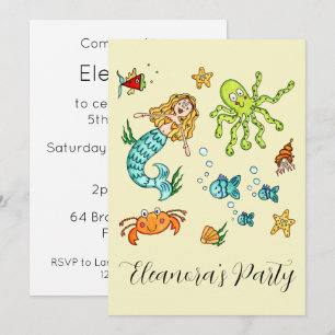 Personalised Sea Life Marine Under the Sea Invitation