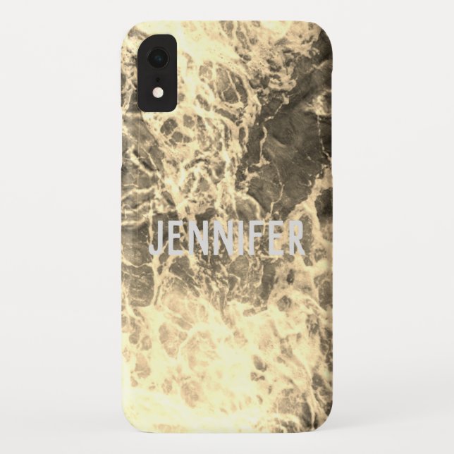 Personalised sea ocean waves navy blue nature wate Case-Mate iPhone case (Back)